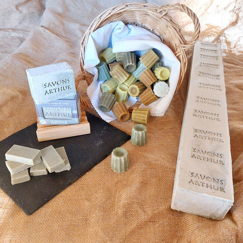 Savon & Shampoing – Huile d’Olive BIO & Argile Verte – 5 cannelés 20 g