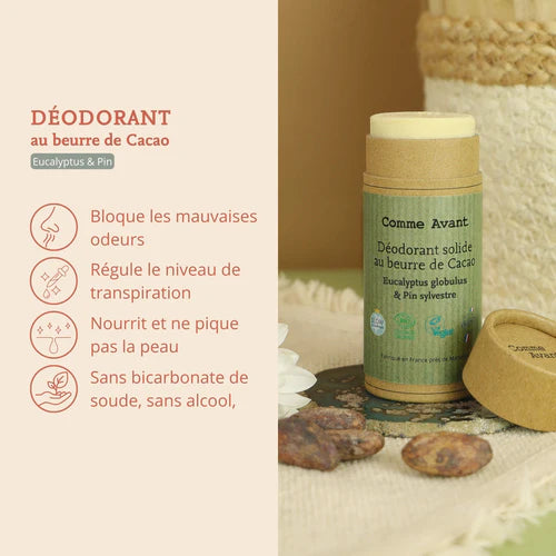 Déodorant Solide – Eucalyptus globulus & Pin Sylvestre – 60g