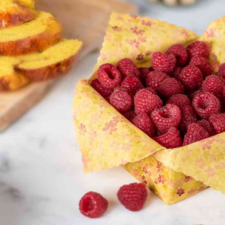 Pack de 2 emballages réutilisables en cire d'abeille - Taille Medium (28 × 25,5 cm)