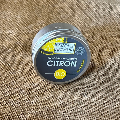 Dentifrice BIO – Poudre Citron & Charbon