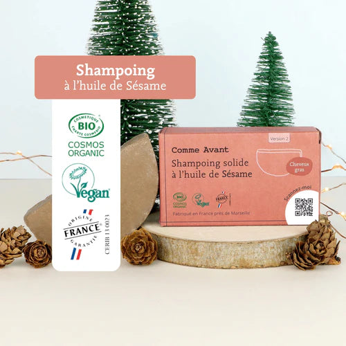 Shampoing Solide à l’Huile de Sésame – Cheveux gras – 70g