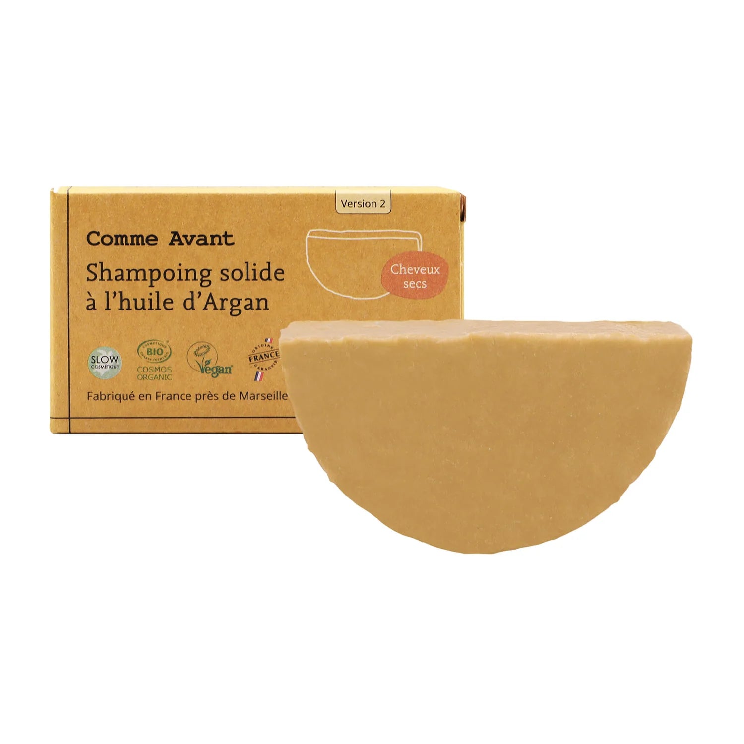 Shampoing solide à l’huile d’Argan – Cheveux secs – 70g
